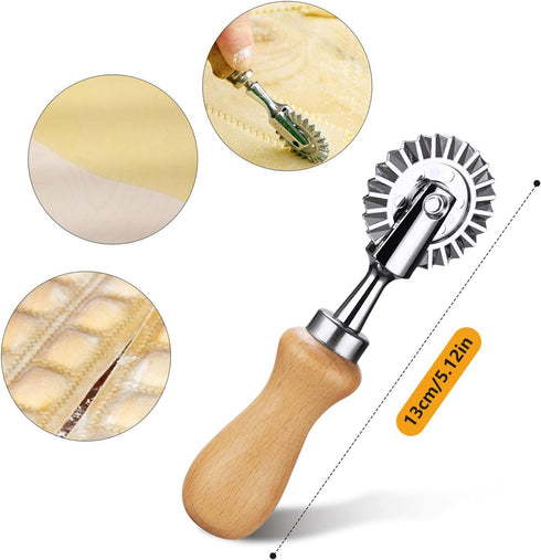 Pastry Wheel Cutter - Pasta Cutter Wheel - Ravioli Crimper Cutter Wheel for Home and Kitchen Use, 1.3inch...