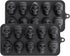 Webake Skull Chocolate Mold with 5 Different Shapes, Silicone Skeleton Mold for Halloween Chocolate, Candy, Jello, Ice, Cube, Treats, Pack of 2...