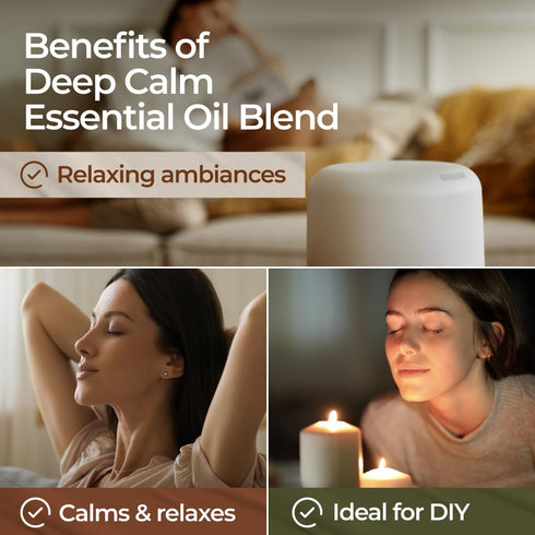 Gya Labs Deep Calm Essential Oil for Diffuser Blend - 100% Natural Calm Oil Essential Oil for Aromatherapy, Body, Uplift, Grounding & Relaxing (0....