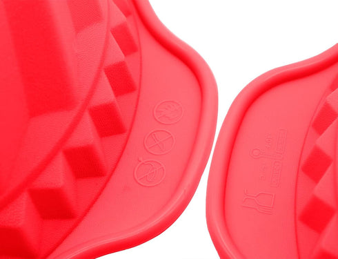 2 PCS 8.7 Inch Silicone Cake Pans, Non-stick Fluted Cake Pan with Sturdy Handle, Cake Baking Molds, Perfect Bakeware for Cake, Jello, Gelatin, Bre...