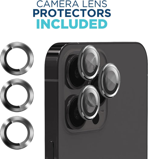 Tech Armor Screen Protector for iPhone 15 Pro 6.1 inch - Ballistic Tempered Glass, Case Friendly, Sensor Protection, HD, 9H Hardness, 3 Pack + Bon...