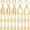 1 Box 100Pcs Pinch Bails Metal Pinch Clip Bail Clasp Dangle Bead Necklace Pendant Connector Brass Pinch Clasp Findings for Jewelry Making Clasps S...