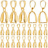 1 Box 100Pcs Pinch Bails Metal Pinch Clip Bail Clasp Dangle Bead Necklace Pendant Connector Brass Pinch Clasp Findings for Jewelry Making Clasps S...