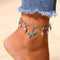 Boho Starfish Anklet Chain Silver Shell Ankle Bracelet Beach Adjustable Foot Accessory Jewelry for Women...