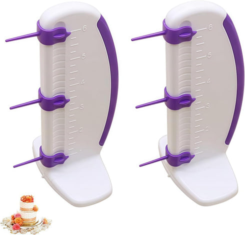 QIANG 2 Pcs Cake Measuring Marker Draw Balance Ruler,Cake Marker, Pattern Decoration Line Cake Edge Side Decorating Tools...