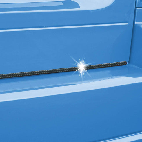 Cowles Custom - Enhanced 8FT Carbon Fiber U-Channel Edge Guard Trim, 8FT Flexible Plastic (PVC) Bumper Protector Accessory, Door Guard for Cars, T...