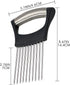 1PCS Stainless Steel Onion Holder Slicer, 2PCS Finger Guard, Holder Slicer for Vegetables, Tomato, Lemon, Meat...