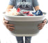 SAMMART 28L (7.4 gallon) Collapsible Plastic Laundry Basket-Oval Tub/Basket - Portable Washing Tub-Space Saving Laundry Hamper, Water capacity: 22...