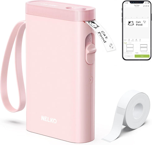 Label Maker Machine with Tape, P21 Portable Bluetooth Label Printer, Wireless Built-in Cutter Sticker Maker Mini Label Makers with Multiple Templa...