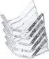 Hipiwe 5 Packs Acrylic Triangle Display Holder - Display Easel Stands for Geodes Rock Mineral Agate Fossil Coral, Clear Plastic Display Stands for...