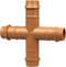 Drip Irrigation Fittings Barbed Cross Tee for 1/2" Irrigation Tubing(0.600" ID), 14 Pieces Barbed 4 Way Connectors, Drip Line 4 Way Couplings for ...