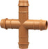 Drip Irrigation Fittings Barbed Cross Tee for 1/2" Irrigation Tubing(0.600" ID), 14 Pieces Barbed 4 Way Connectors, Drip Line 4 Way Couplings for ...