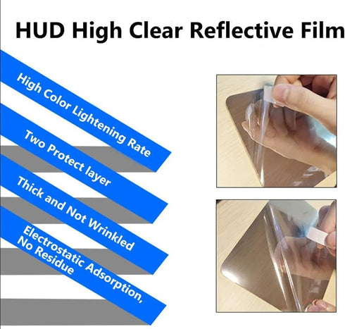2-Pack Head Up Display for Car HUD Reflective Windshield Film,Protective Screen(5.9X5.1Inch) (2)...