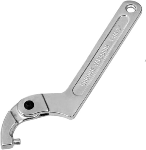 1-1/4 "-3" Coilover Spanner Wrench, Round Head Adjustable Wrench Hook Type C Multifunctional Open-end Spanner Repair Shock Absorber Round nut Scre...
