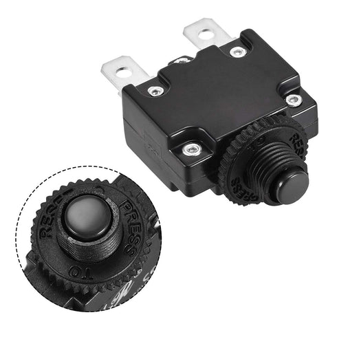 uxcell Thermal Circuit Breaker 5 Amp Push Button Reset Overload Protector 125/250V AC 32V DC with Quick Connect Terminal...