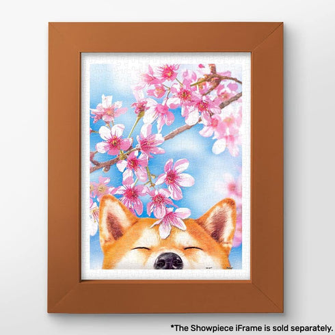 Pintoo Jigsaw Puzzles 300 Piece for Adults - Cherry Blossom - Sakura Shiba - Easy Storage Snug Interlocking Plastic Puzzle No Glue Required [H2463...