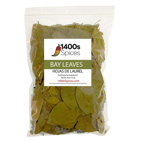 4oz Bay Leaves Semi Selected (whole and broken leaves), Hojas de Laurel, Dried Bay Leaf by 1400s Spices...