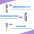 6 Pcs Blue Ink Ballpoint Pen with Stylus Tip 2 in 1 Ballpoint Pen Metal Pens Stylus Pen for Touch Screens School Office Coworkers (Purple)......