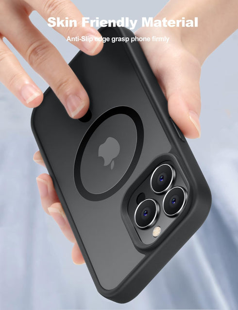 Tigowos for iPhone 15 Pro Max case Fits MagSafe 10FT Drop Resistant Matte Skin Feeling Shockproof Back Cover Fits iPhone 15 Pro Max Phone Cases, T...
