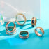 UNICRAFTALE 16pcs Rose Gold Blank Core Ring 8 Sizes Stainless Steel Finger Ring for Inlay Round Grooved Empty Ring Blanks with Velvet Pouches for ...
