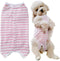Dog Recovery Suit Post Surgery Shirt for Puppy, Wound Protective Clothes for Animals(pink white stripe-XL)...