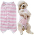 Dog Recovery Suit Post Surgery Shirt for Puppy, Wound Protective Clothes for Animals(pink white stripe-XL)...