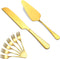Cake Knife and Server Set with 6 Pcs Cake Forks,Wedding Cake Cutting Set for Birthday Anniversary Parties and Festival(8 PCS, Gold)...
