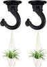 2 Sets 55mm/2.17" Ceiling Metal Ceiling Hooks, Heavy Duty Swag Ceiling Hooks with Hardware for Hanging Plants/Chandeliers/Wind Chimes/Ornament (Bl...