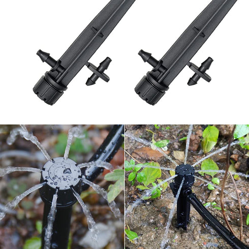 30 PCS drip Irrigation Launcher, 360 Degree Adjustable, with Stakes, Suitable for 1/4 inch drip Irrigation System, Garden, Greenhouse, Lawn, Flowe...