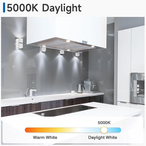SHINESTAR 6-Pack GU10 LED Bulb, 5.5W (50W Equivalent), Dimmable Recessed Light Bulbs, 5000K Daylight White, 500LM, GU10 Base...