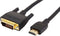 Amazon Basics HDMI-A to DVI (Male) Adapter Cable, Bi-Directional 1080P, Gold-Plated, 6 ft/1.8 m, Single Pack for Television, Black...