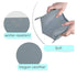 Narwey Small Vegan Leather Makeup Bag for Purse Travel Makeup Pouch Mini Cosmetic Bag for Women (Small, Greyish Blue)...