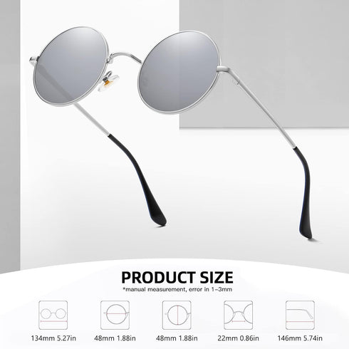 MEETSUN Small Round Sunglasses Polarized for Men Women Retro Vintage Circle Hippie Sun Glasses UV400...