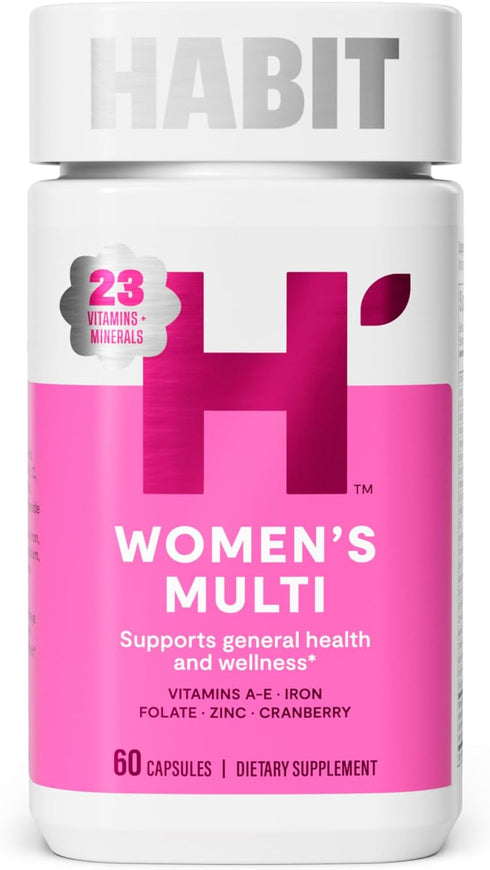 HABIT Womens Multi Supplement (60 Capsules) - New Look, Supports General Health & Wellness, 23 Essential Vitamins and Minerals, Fruit extracts, Fo...