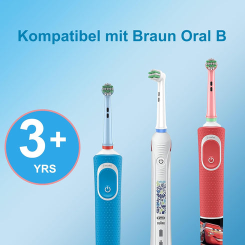 Kids Replacement Heads Compatible with Braun Oral B Kids Electric Toothbrush, Extra Soft Replacement Toothbrush Heads for Gentle Care, Kids toothb...