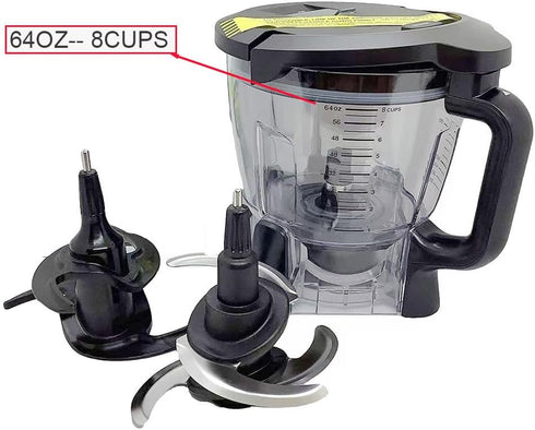 4 Blade Ninja Blender Blade Replacement Parts Compatible with 64oz(8Cup)72oz(9Cup) Food Processor Bowl Ninja Blades Auto iQ Chopping Blade 319KKU7...