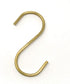 Brass S Hooks Made from Heavy Duty Solid Brass for Hanging Kitchen Pots & Pans, Bird Feeders, Plants...