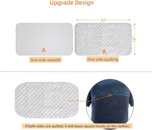 Ironing Mat Blanket Ironing Board Replacement, Iron Board Alternative Cover, Portable Travel Ironing Pad, Quilted Heat Resistant Ironing Pad Cover...