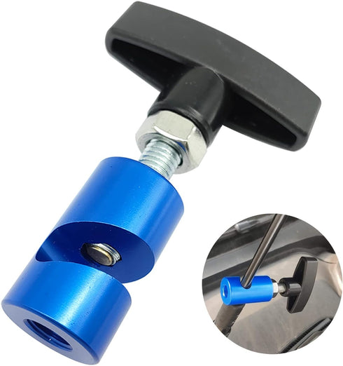 ZKTOOL Lift Support Clamp with Brass Core Protection, 2-in-1 Hood Strut & Spark Plug Caliper Tool, 14mm Spark Plug Gap Tool, Universal Car Hood Cl...