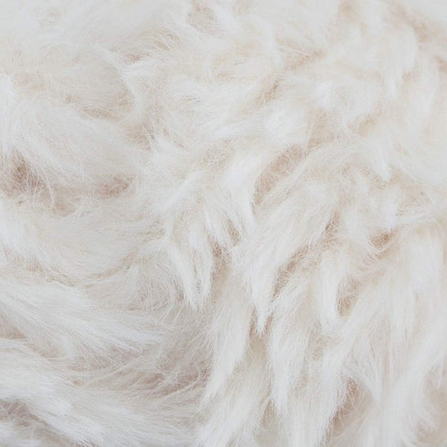 NICEEC 2 Skeins Super Soft Fur Yarn Chunky Fluffy Faux Fur Yarn Eyelash Yarn for Crochet Knit -Total Length 2×32m(2×35yds,50g×2)-Cream White......