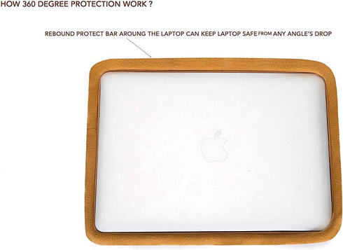 Kinmac 360 Degree Protective Grey Color Canvas Vertical Style Waterproof Laptop Sleeve with Pocket for 15.6 inch to 16 inch Laptop...
