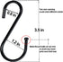 30 Pack Heavy Duty S Hooks - Black Metal S Shaped Hooks for Hanging Plants, Jeans, Jewelry, Purse, Pot, Pan, Cups, Towels, Bags, Closet Rod - 3.5 ...