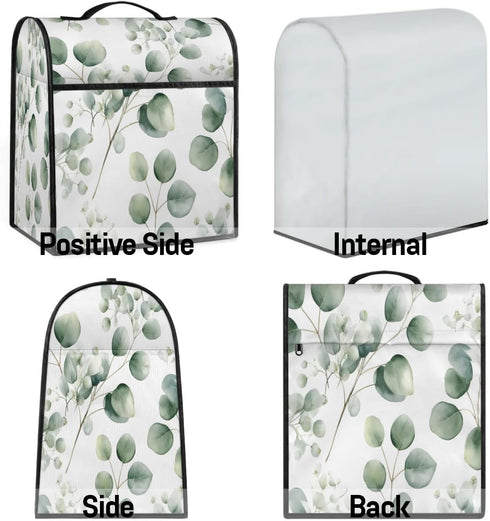Large Blender Cover Eucalyptus Leaves Stand Dust Covers for Appliance Kitchen Mixer Covers with Top Handle Pockets Waterproof Food Processor Prote...