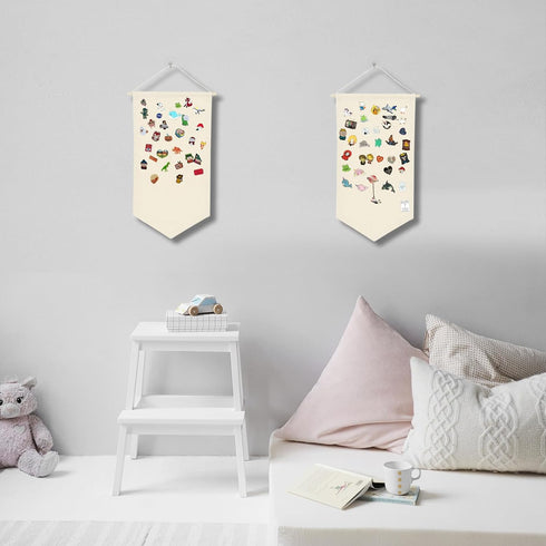 3PCS Pin Display Banner Board, Enamel Pin Collection Display Holder with Hooks, Pin Board for Enamel Pin, Wall Hanging Brooch Jewelry Organizer (B...