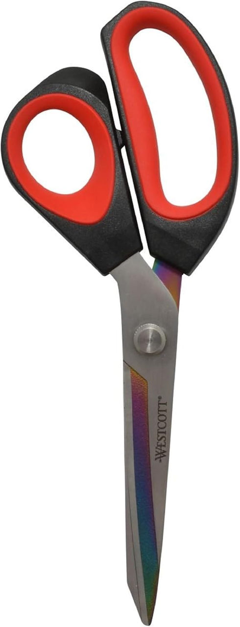 Westcott 17780 9.5-Inch Tailor Scissors for Crafting, Red/Black...