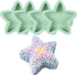 SHANIABELLE 4Pcs Star-Shaped Layer Cake Pans Set, 6 Inch Baking Bakeware, Rainbow Cake Molds for Children's Day Pizza Vegetable Pancake and Resin ...