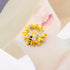 Flowers Bee Daisy Brooch Pin, Yellow Sun Flower Brooch.Charm Daisy Collar Pin Coat Collar Brooch for Women Corsage Safety Pin...