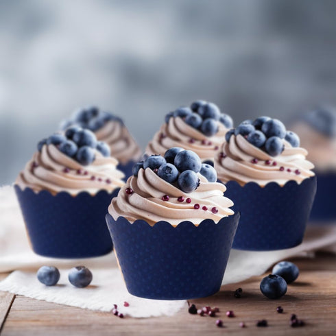 Dress My Cupcake Standard Navy Blue Cupcake Wrappers, Set of 100...