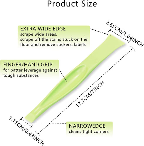 6 PCS Plastic Scraper Tool, Cleaning Scraper Tool Kitchen Perfect for Removing Stickers and Labels, Opener, Multipurpose Stiff Scraper Cleaning Gu...