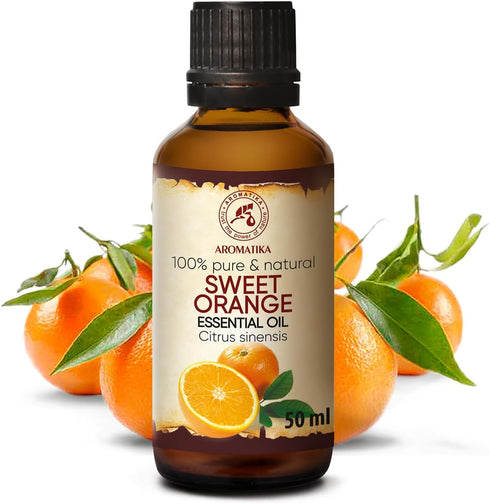 Orange Essential Oil 1.7 Fl Oz - Citrus Sinensis - Brasil - 100% Pure & Natural - Bathing - Body Care - Beauty - Cosmetics - Relaxation - Massage ...